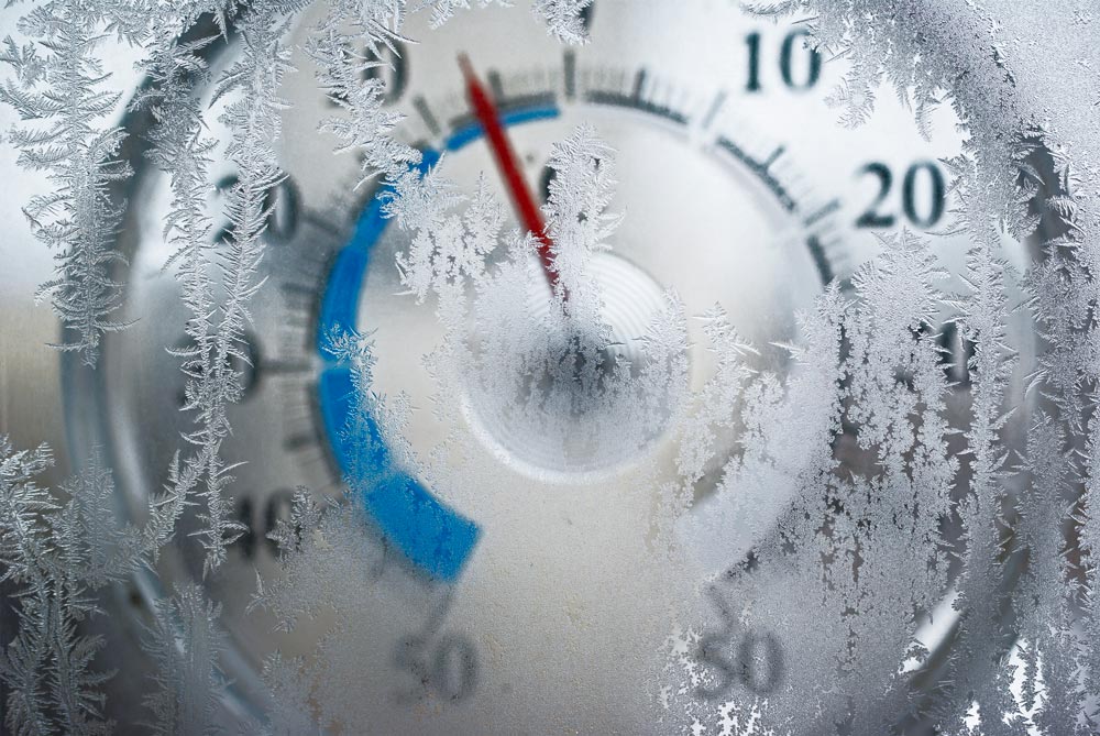 termometer visar minusgrader